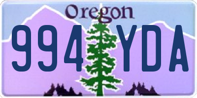 OR license plate 994YDA