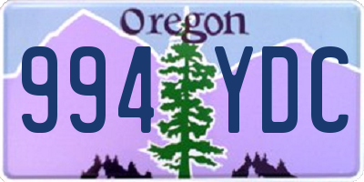 OR license plate 994YDC