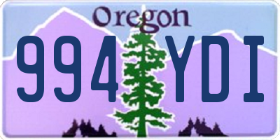 OR license plate 994YDI