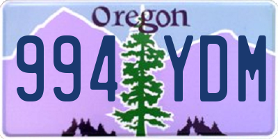 OR license plate 994YDM