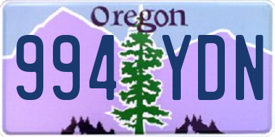 OR license plate 994YDN