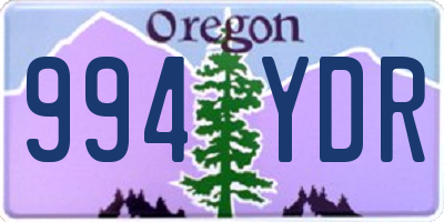 OR license plate 994YDR