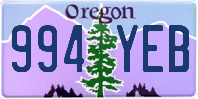 OR license plate 994YEB