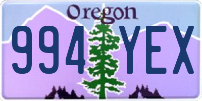 OR license plate 994YEX