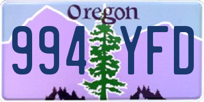 OR license plate 994YFD