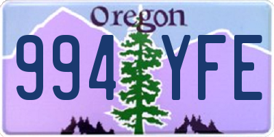 OR license plate 994YFE