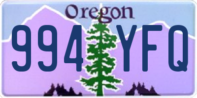 OR license plate 994YFQ