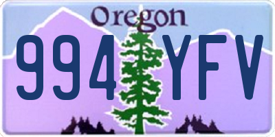 OR license plate 994YFV