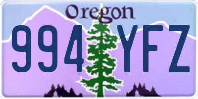 OR license plate 994YFZ