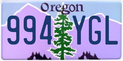 OR license plate 994YGL