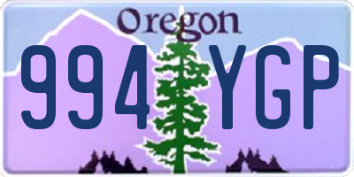 OR license plate 994YGP