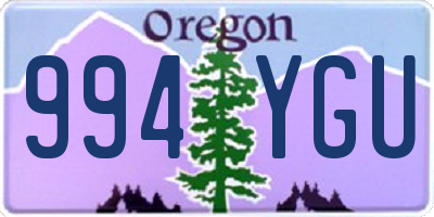 OR license plate 994YGU
