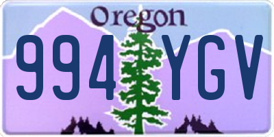 OR license plate 994YGV