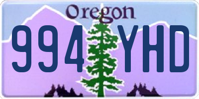 OR license plate 994YHD