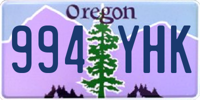 OR license plate 994YHK