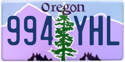 OR license plate 994YHL
