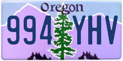 OR license plate 994YHV