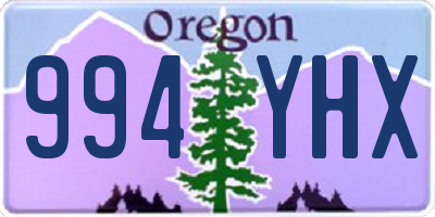 OR license plate 994YHX