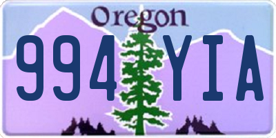 OR license plate 994YIA