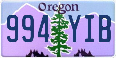 OR license plate 994YIB