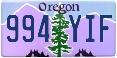 OR license plate 994YIF