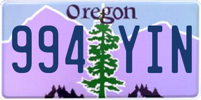 OR license plate 994YIN