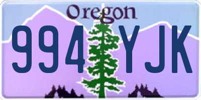 OR license plate 994YJK