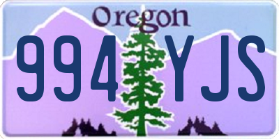 OR license plate 994YJS