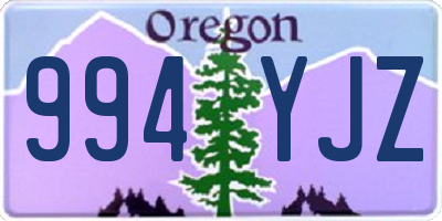 OR license plate 994YJZ