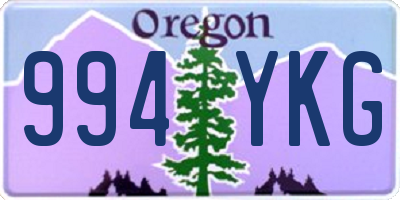 OR license plate 994YKG