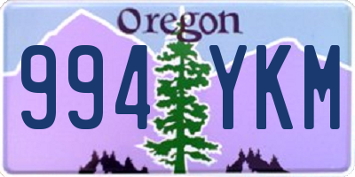 OR license plate 994YKM