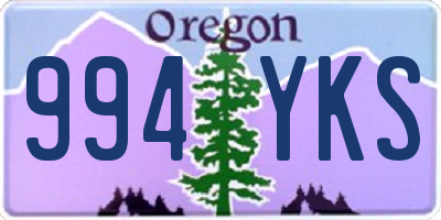 OR license plate 994YKS