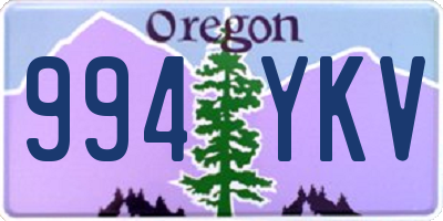 OR license plate 994YKV