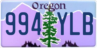 OR license plate 994YLB