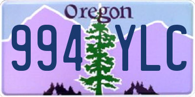 OR license plate 994YLC