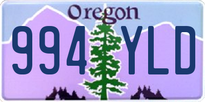 OR license plate 994YLD