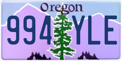 OR license plate 994YLE