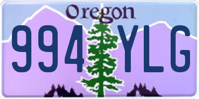 OR license plate 994YLG