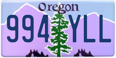 OR license plate 994YLL