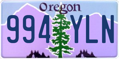 OR license plate 994YLN