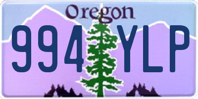 OR license plate 994YLP