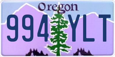 OR license plate 994YLT