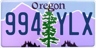 OR license plate 994YLX