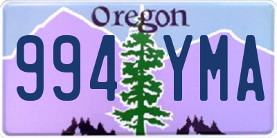 OR license plate 994YMA