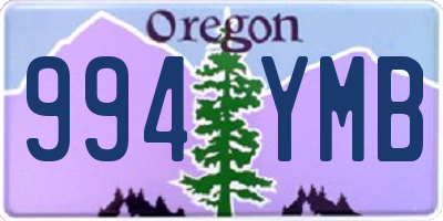 OR license plate 994YMB