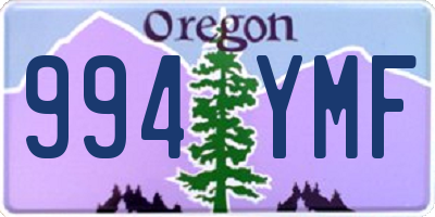 OR license plate 994YMF