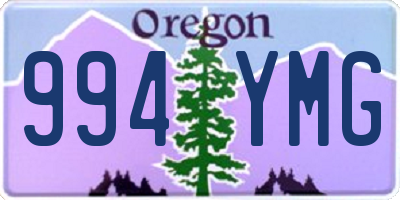 OR license plate 994YMG