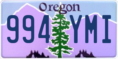 OR license plate 994YMI