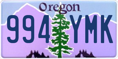 OR license plate 994YMK