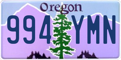OR license plate 994YMN